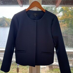 J. Crew Women's Navy Textured Jacket